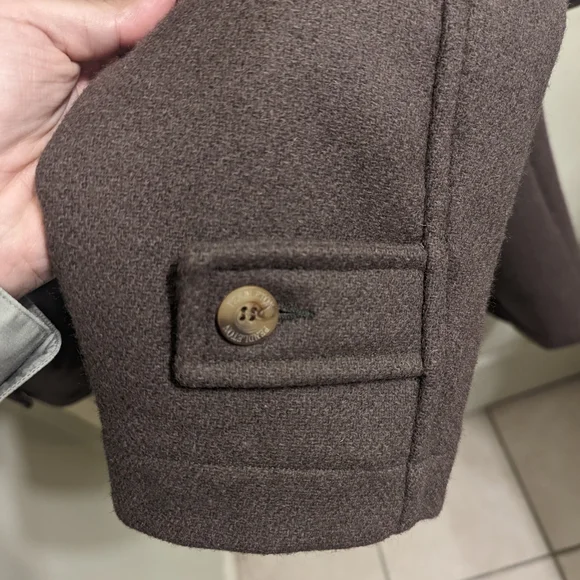 Vintage Pendleton 100% Virgin Wool Insulated Coat Olive/Brown